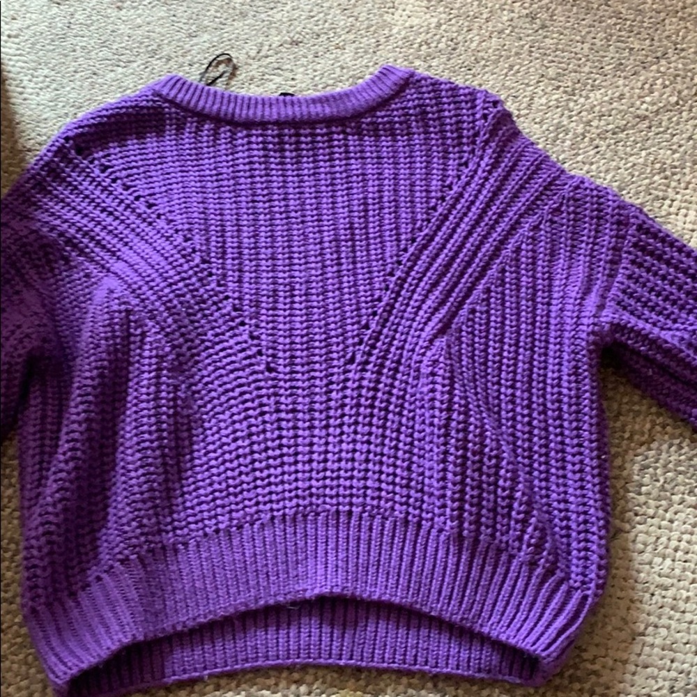 h&m divide purple sweater